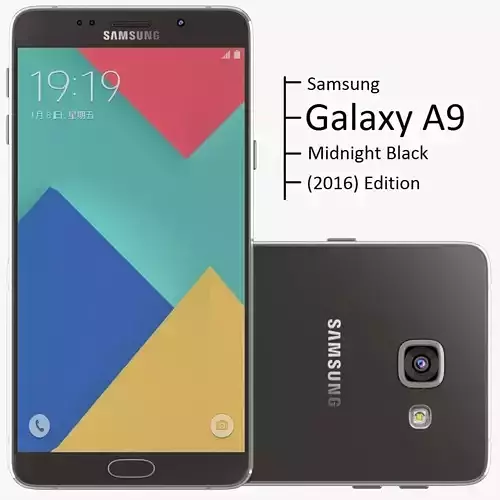Samsung Galaxy A9 2016 Midnight Black 3D model