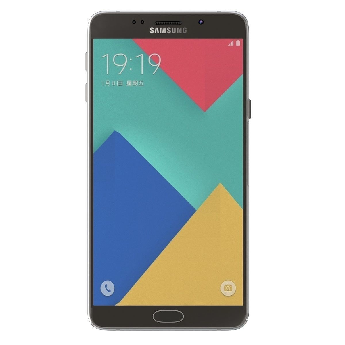 Samsung Galaxy A9 2016 Midnight Black 3D model_3