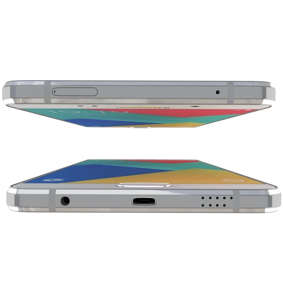 Samsung Galaxy A9 2016 Pearl White 3D model_8