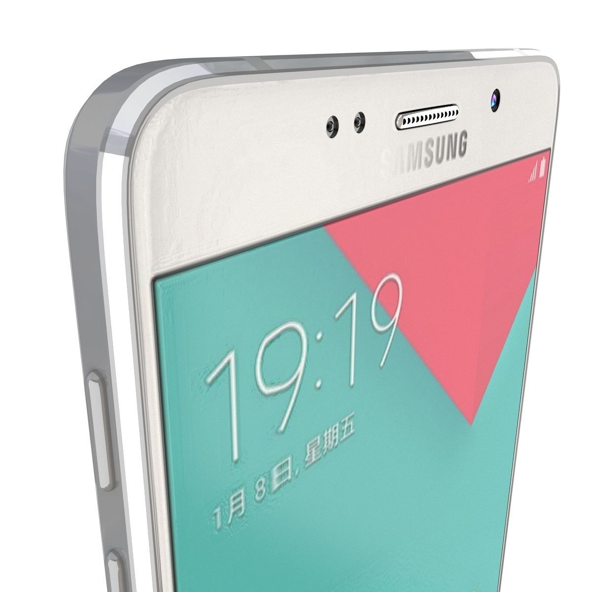 Samsung Galaxy A9 2016 Pearl White 3D model_11