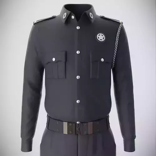 Police Unifrom Low-poly 3D model