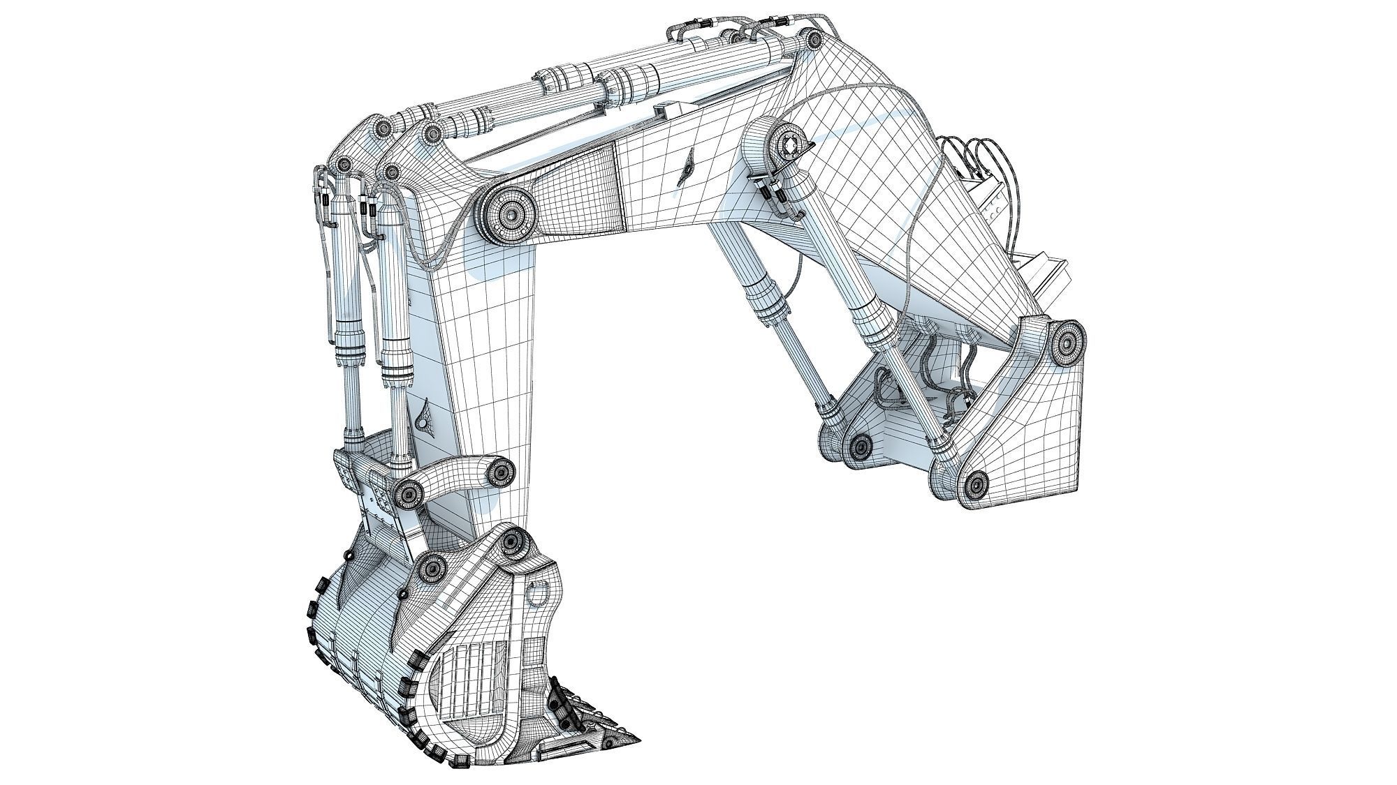 Excavator Bucket Backhoe 3D model_18