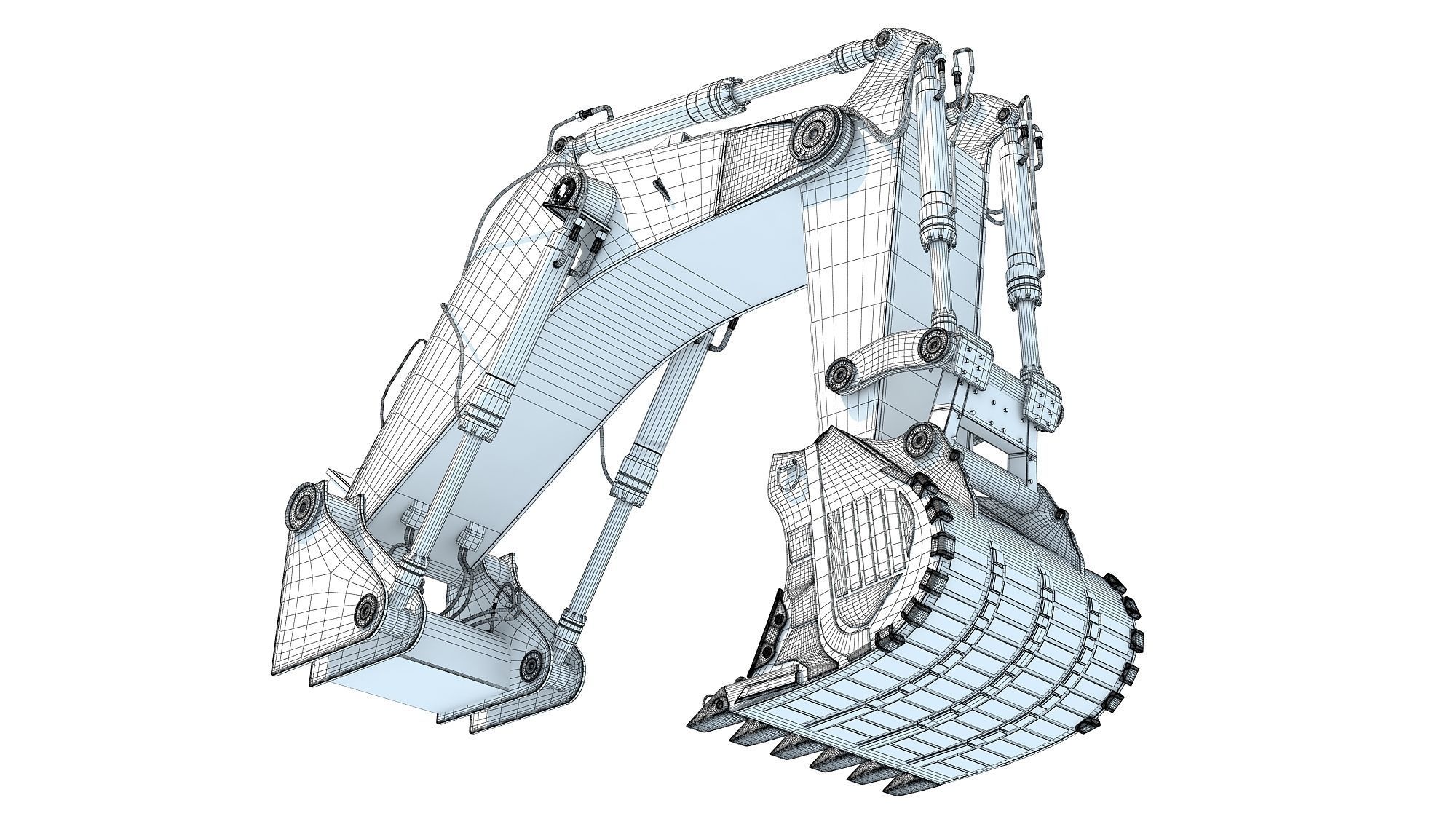 Excavator Bucket Backhoe 3D model_21