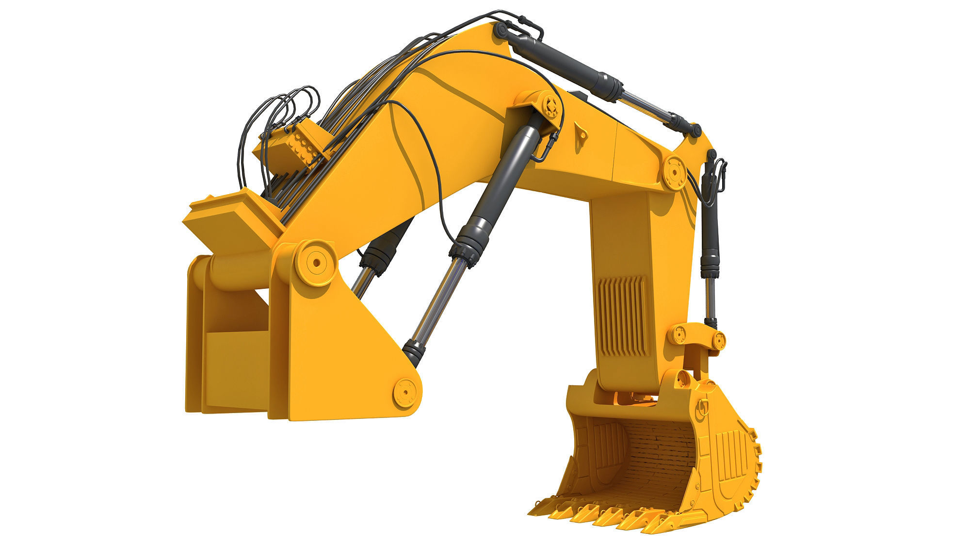 Excavator Bucket Backhoe 3D model_15