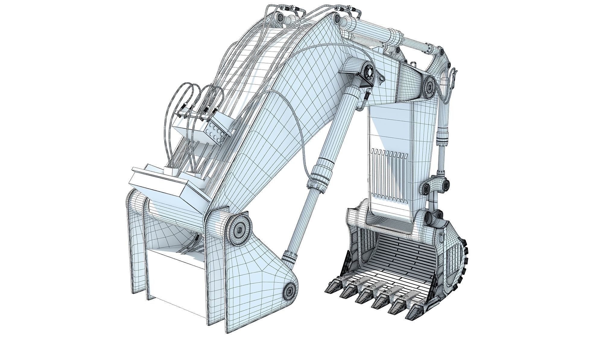 Excavator Bucket Backhoe 3D model_20
