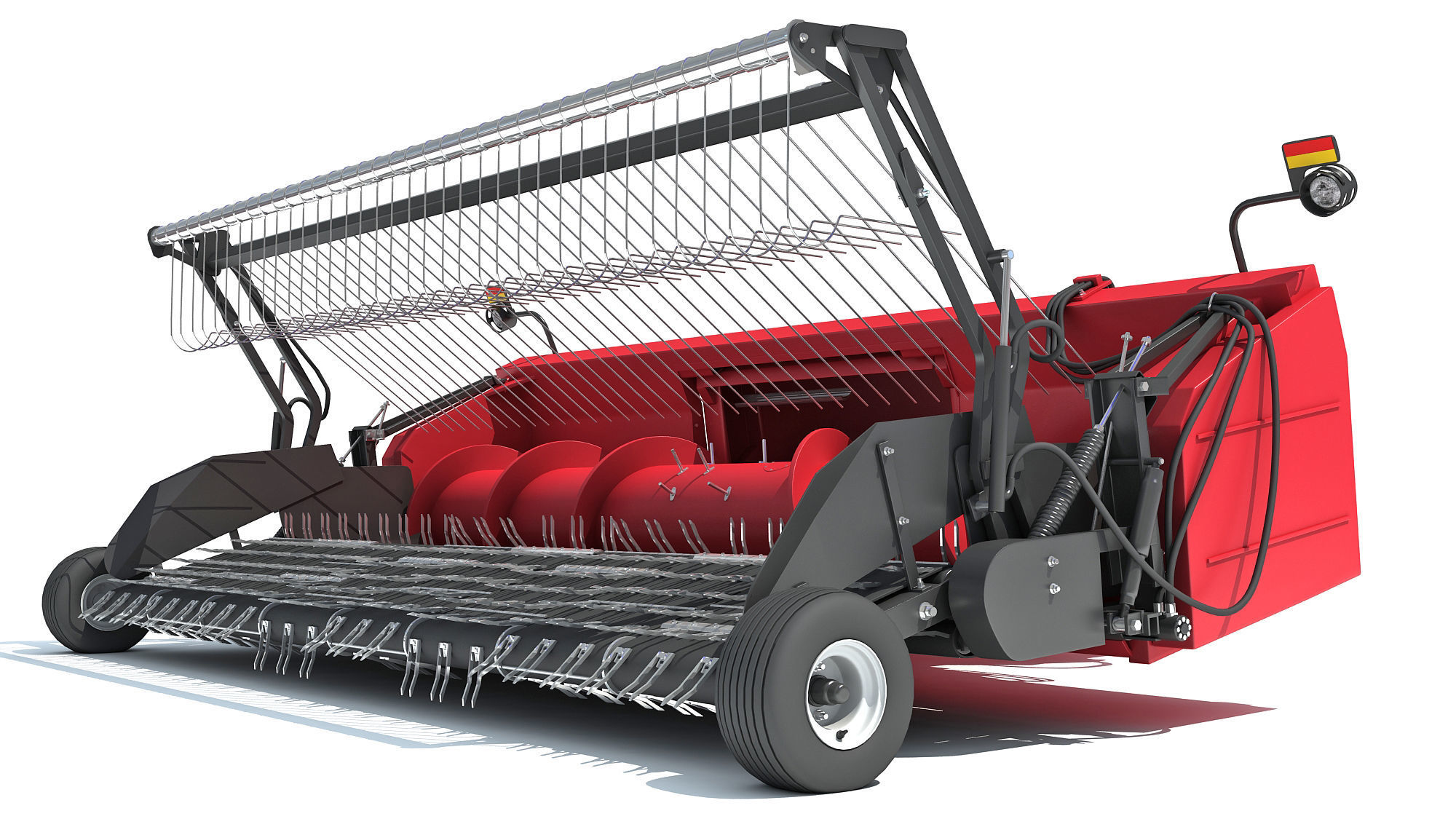 Combine Threshing Header 3D model_8