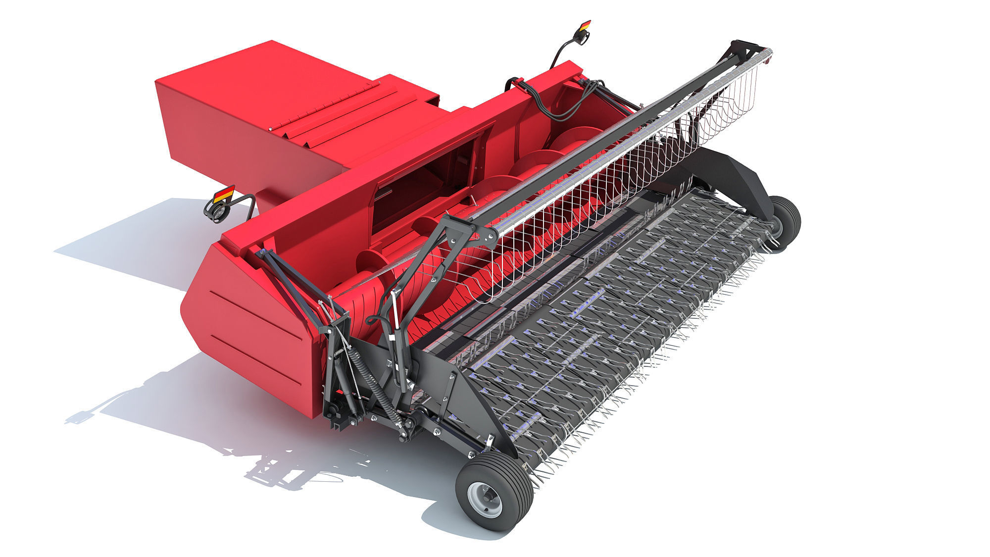 Combine Threshing Header 3D model_7