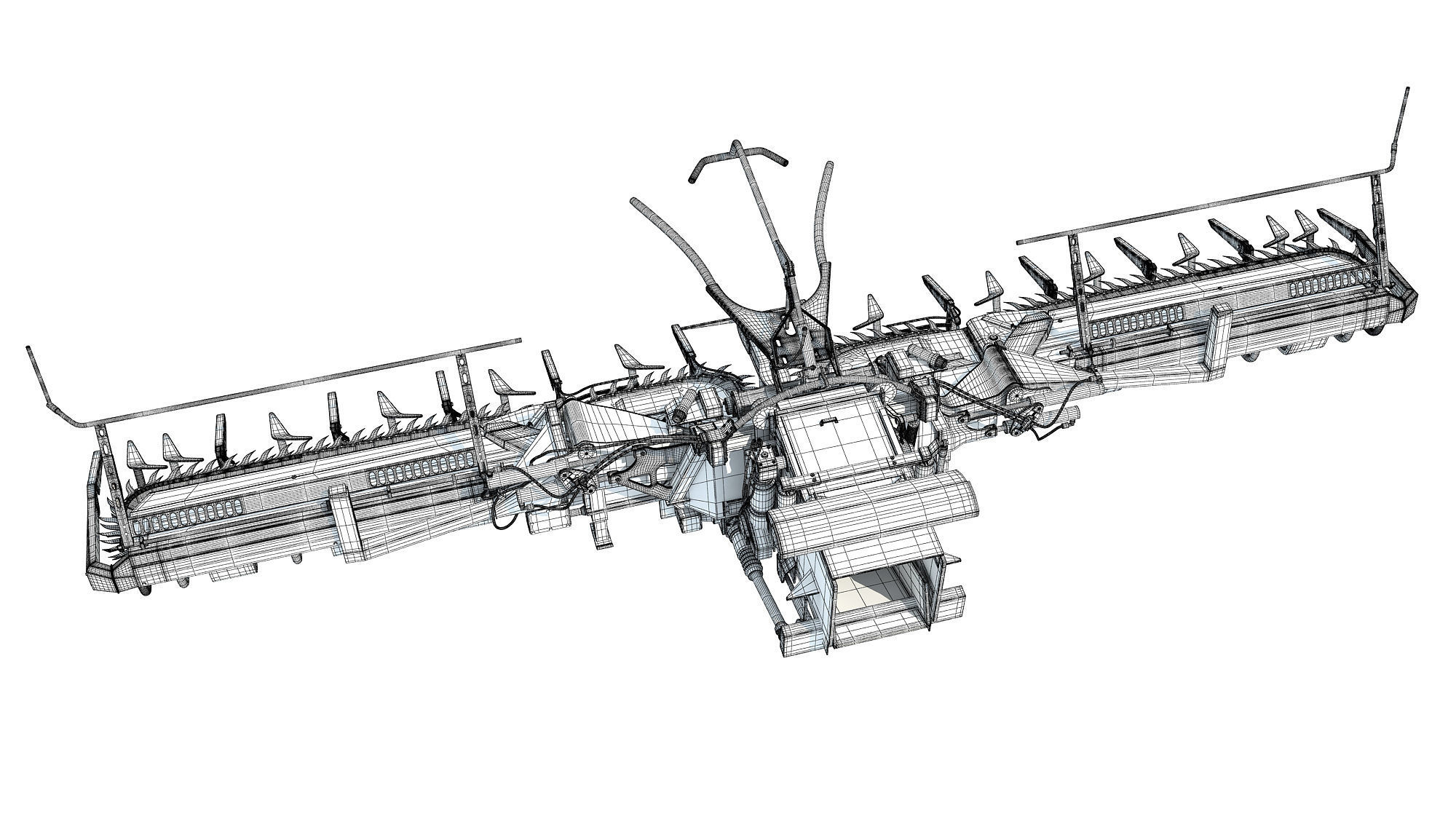 Harvester Threshing Header 3D model_10