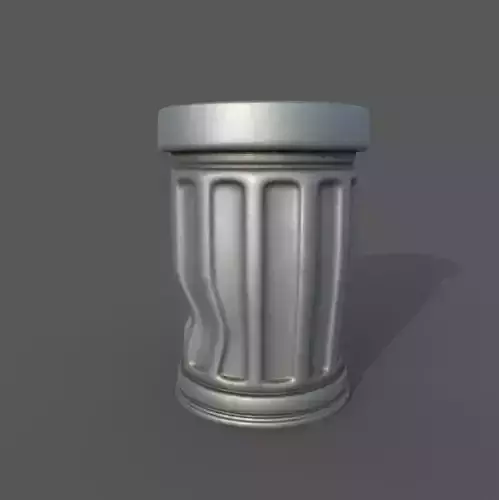 trashcan metal trash can