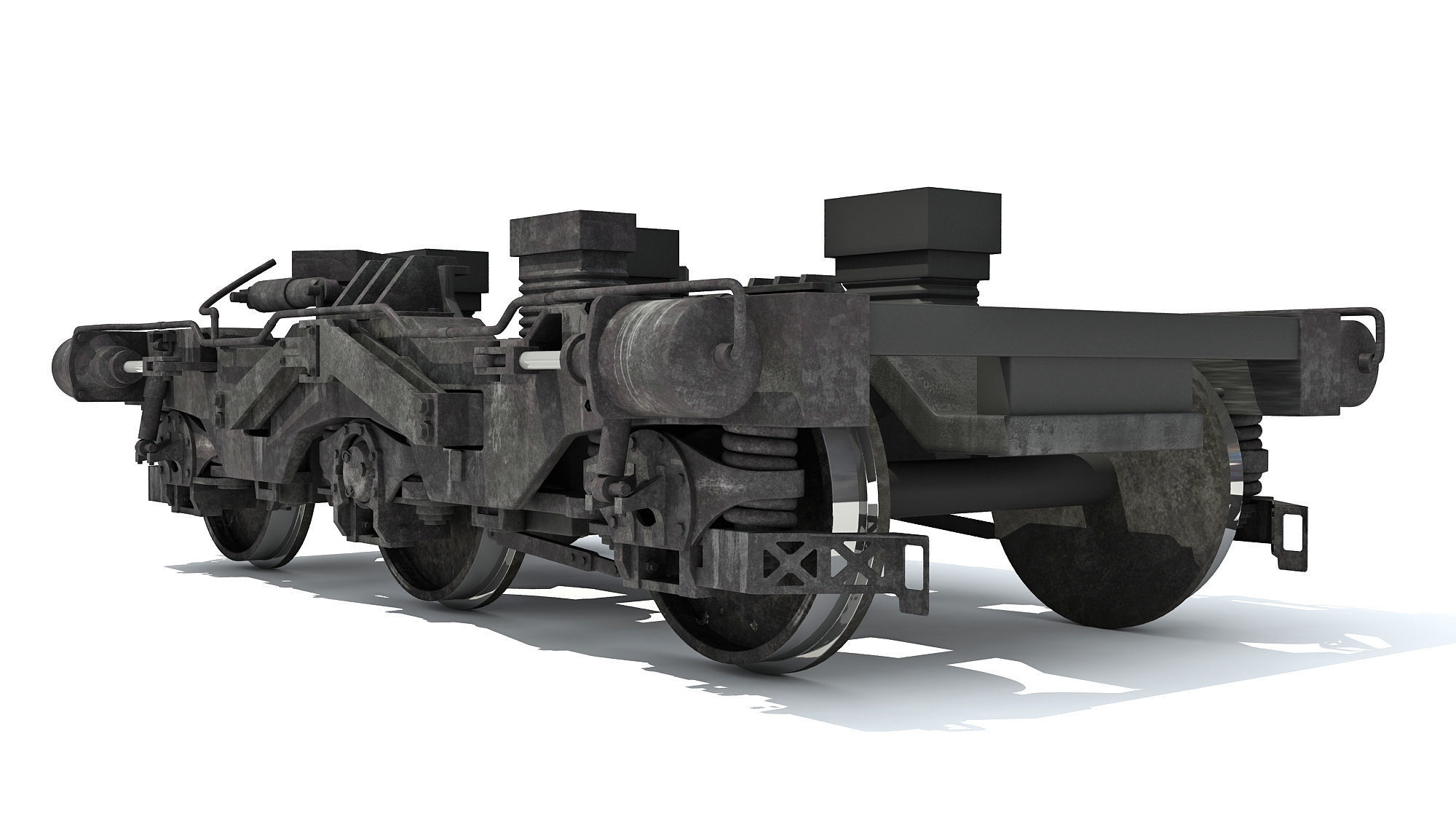 Train Wheels 3D model_4