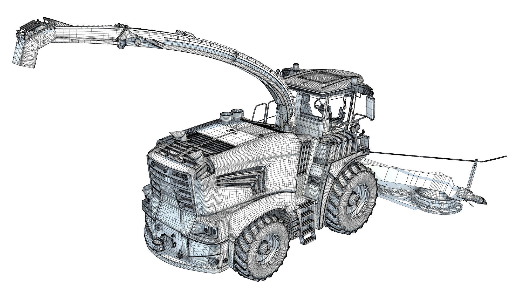 Combine Harvester 2020 3D model_16