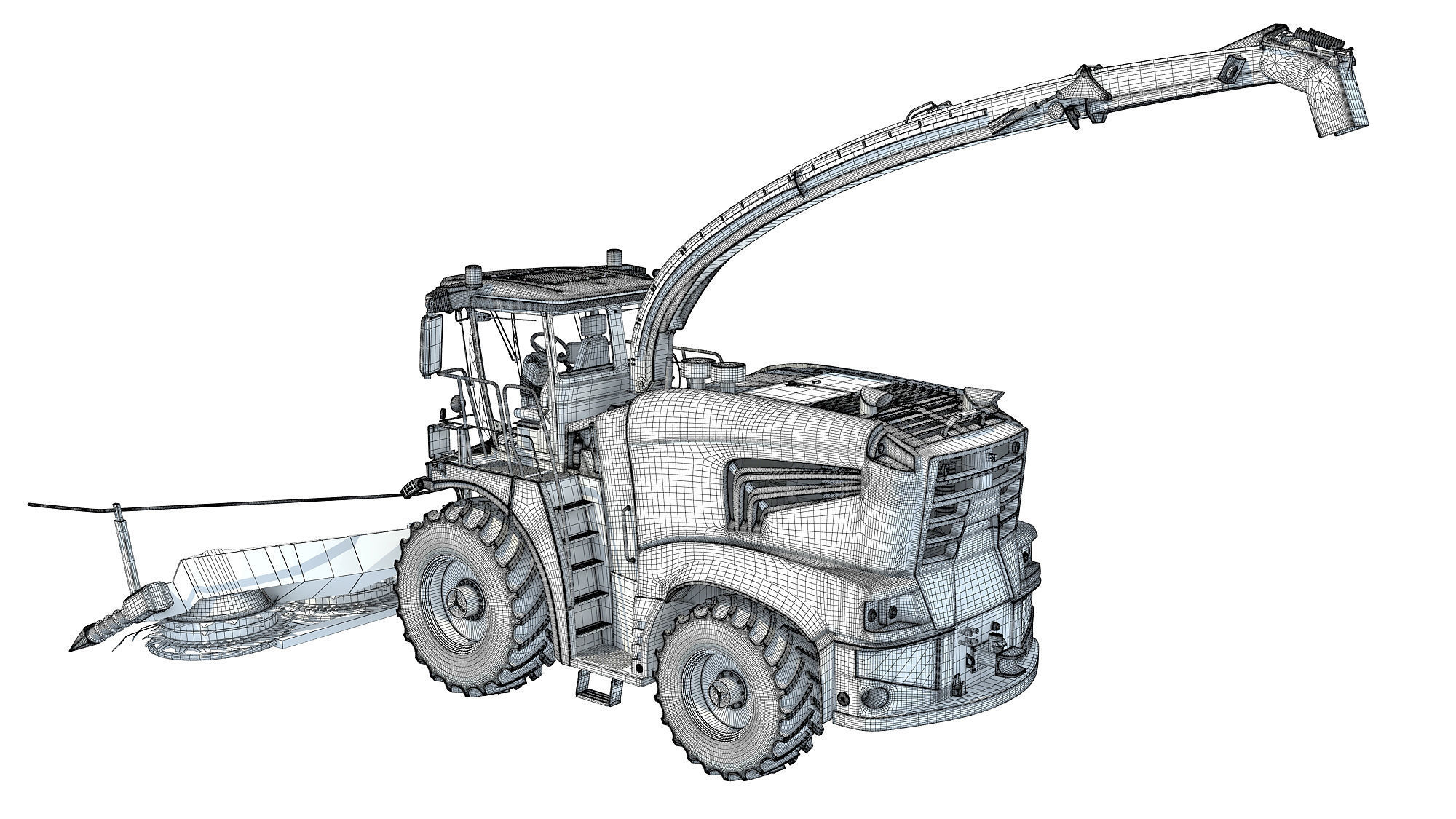 Combine Harvester 2020 3D model_15