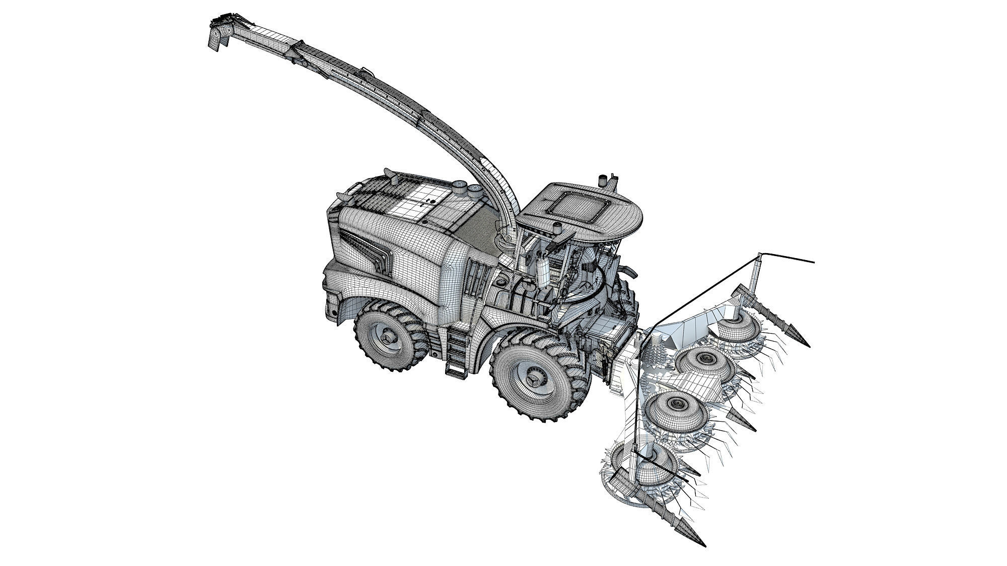 Combine Harvester 2020 3D model_17