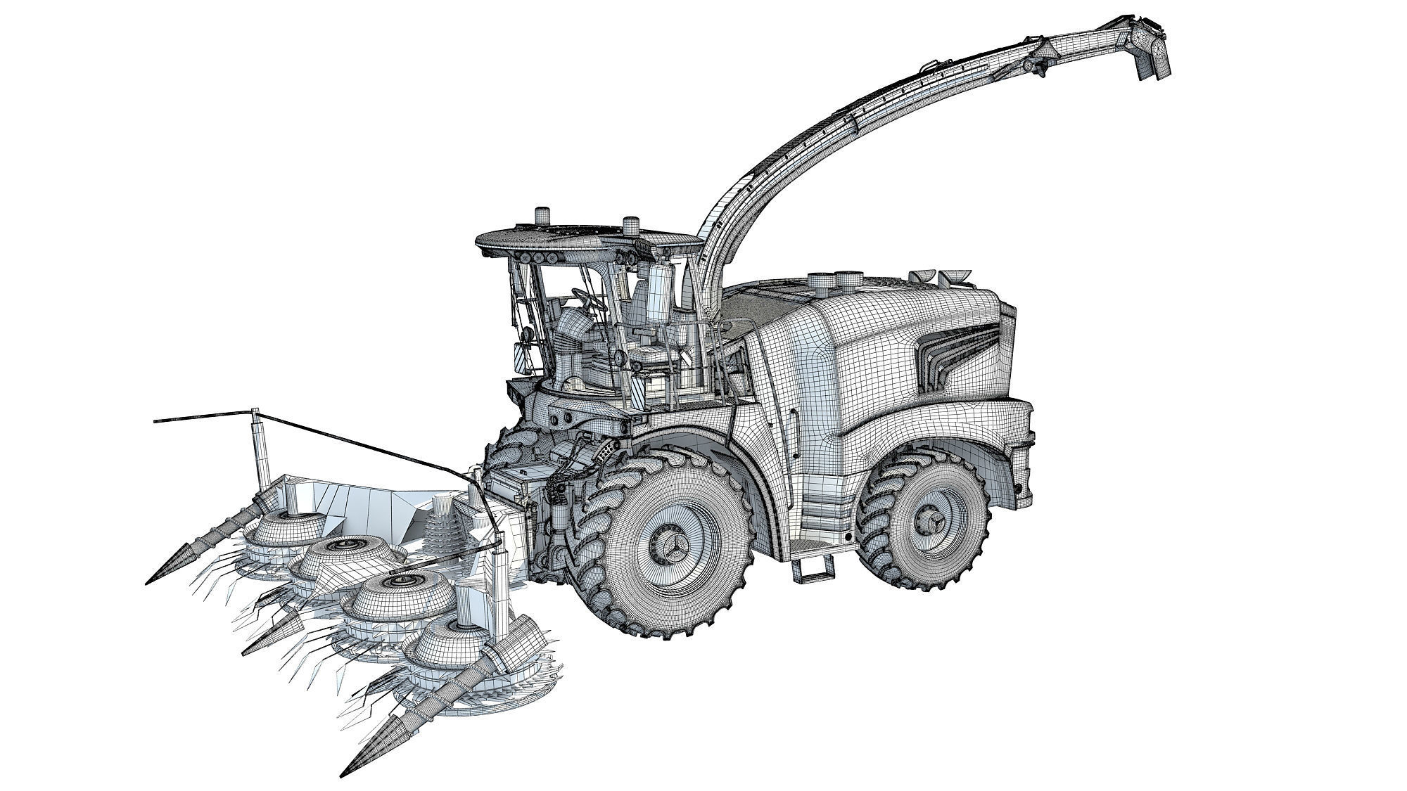 Combine Harvester 2020 3D model_14