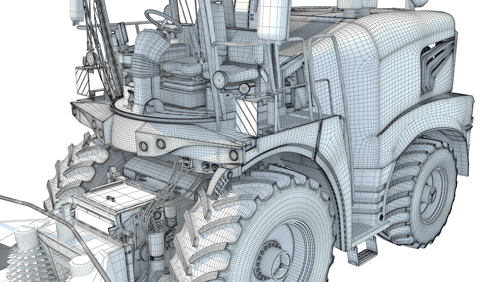 Combine Harvester 2020 3D model_18