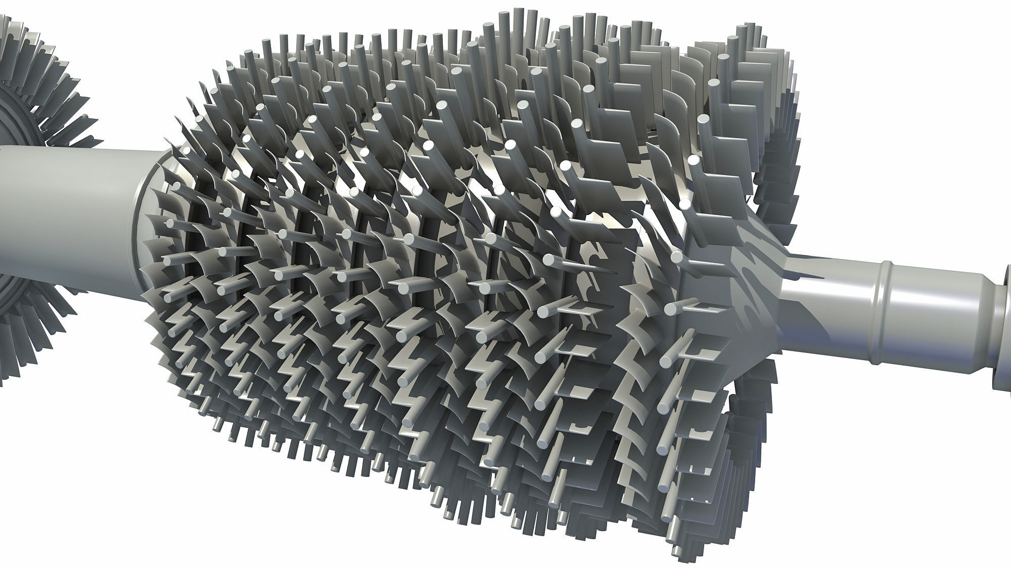 Aircraft Engine Turbine 3D model_9