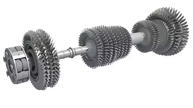 Aircraft Engine Turbine 3D model
