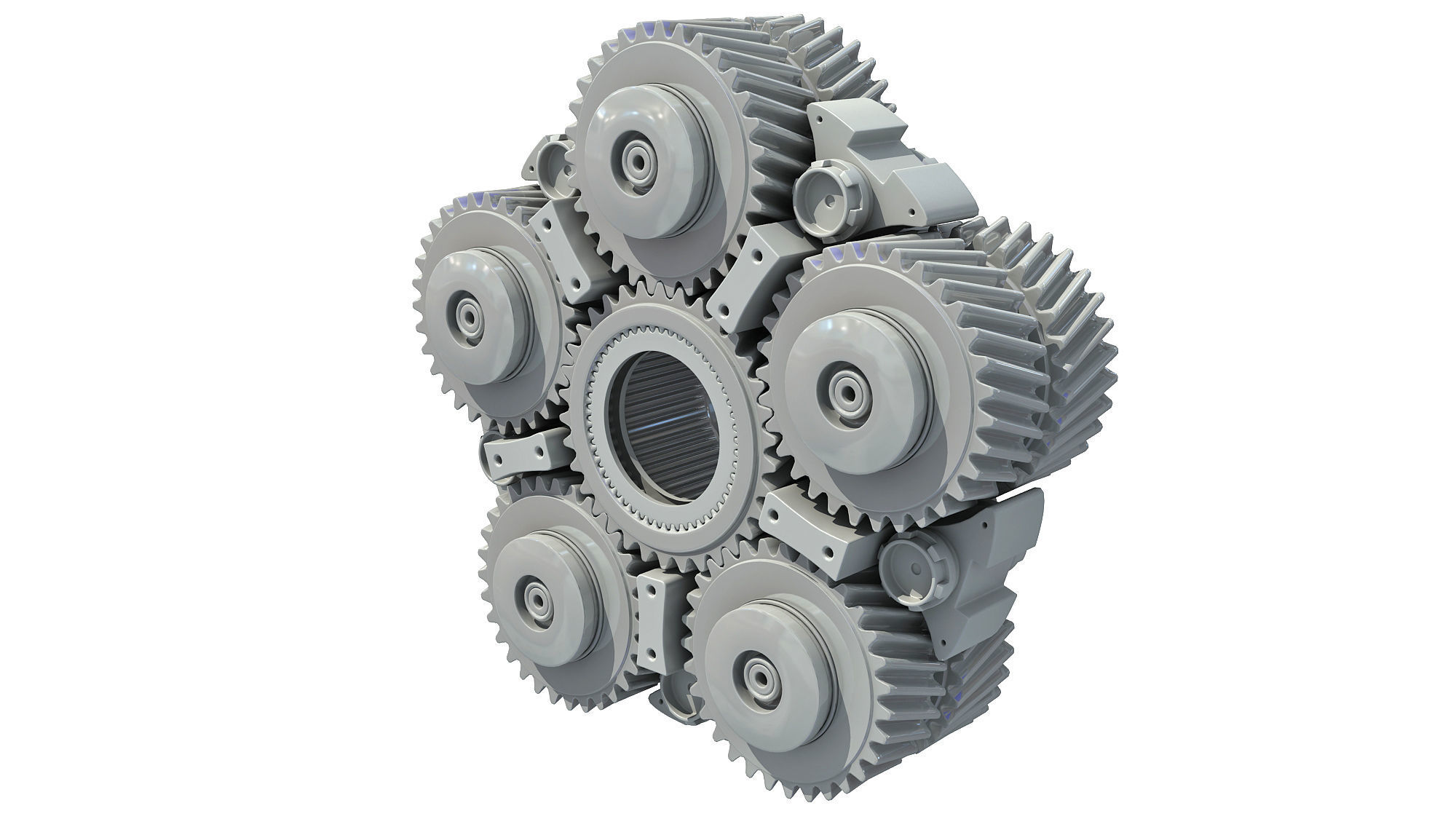 Aircraft Engine Turbine 3D model_11