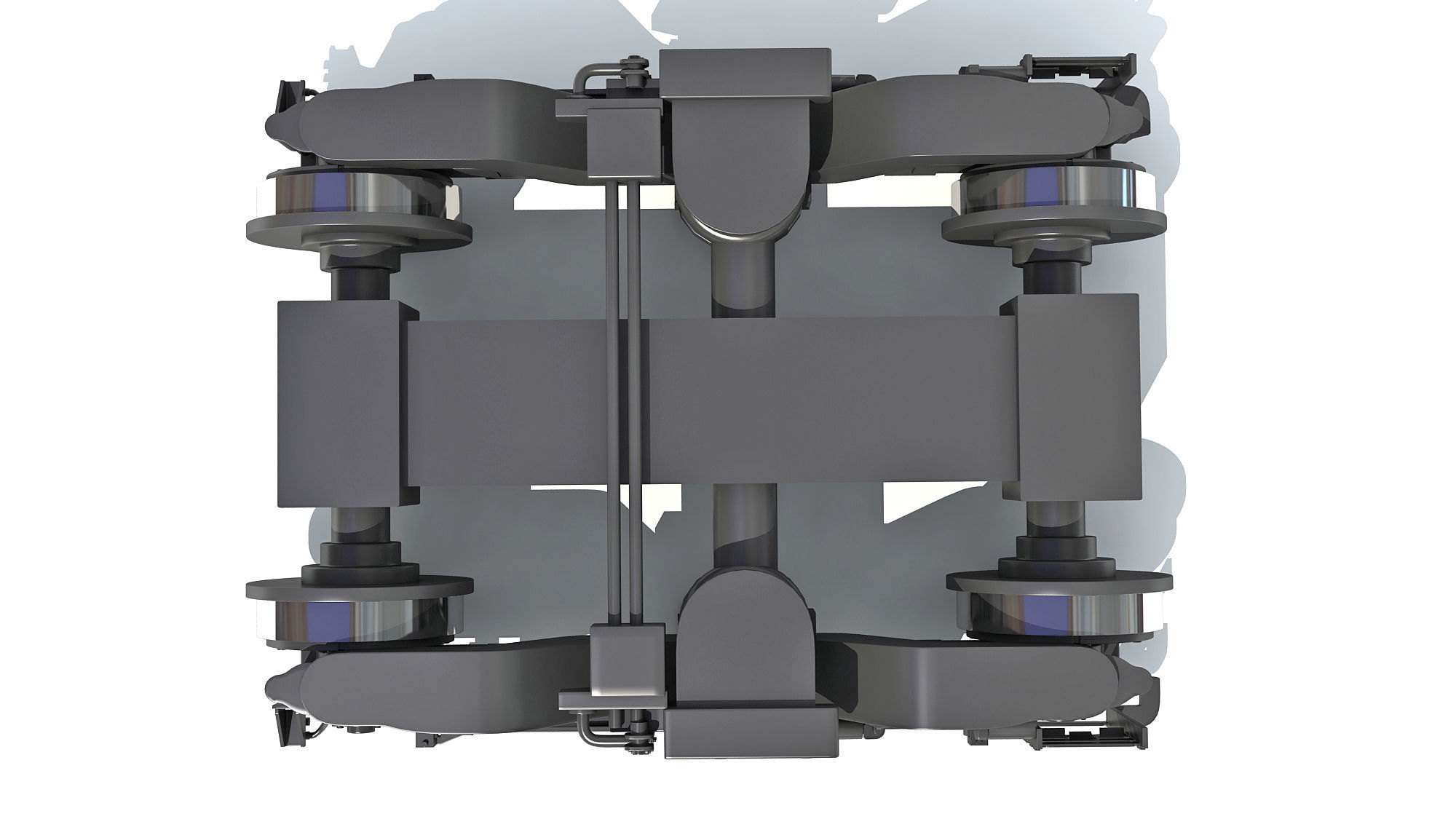 Train Wheels Bogie 3D model_6