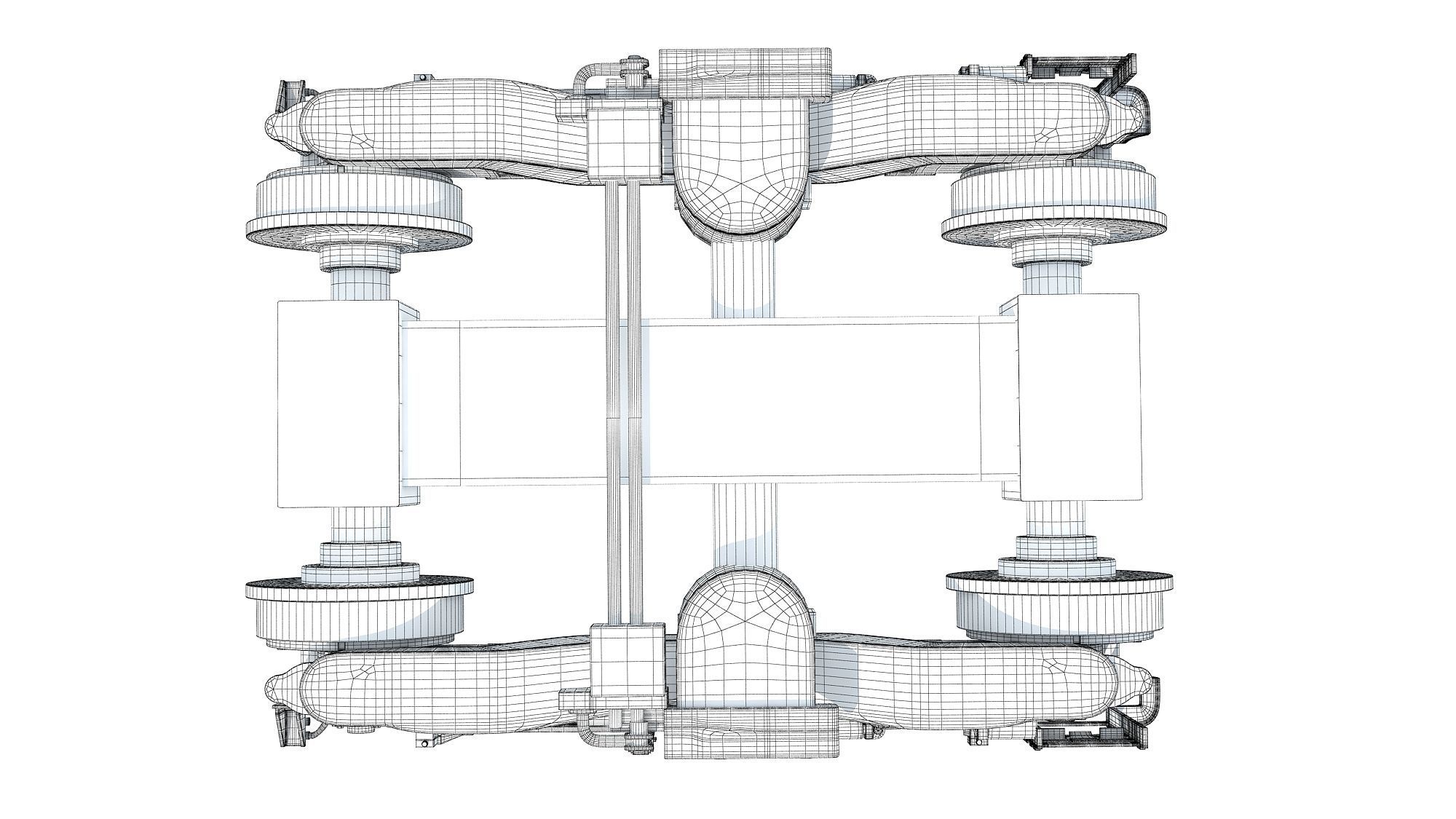 Train Wheels Bogie 3D model_9