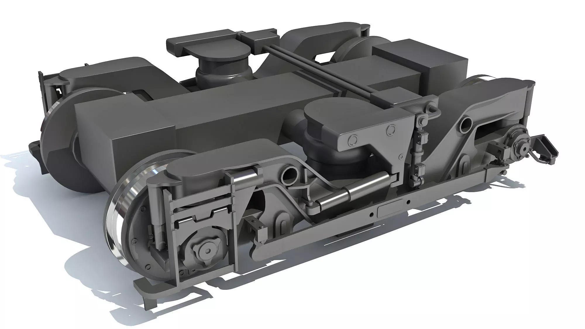 Train Wheels Bogie 3D model_0