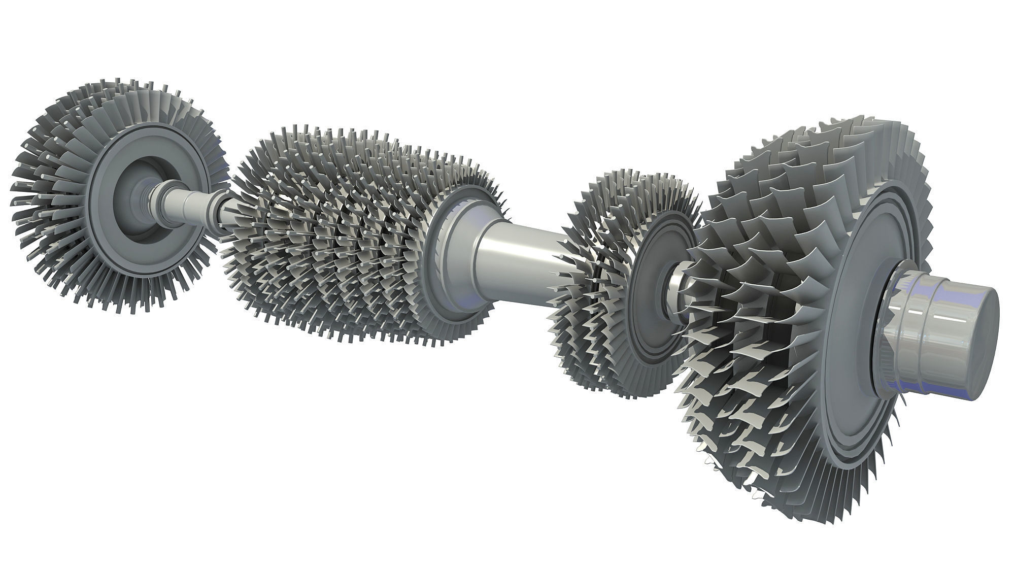 Aircraft Turbine 3D model_3