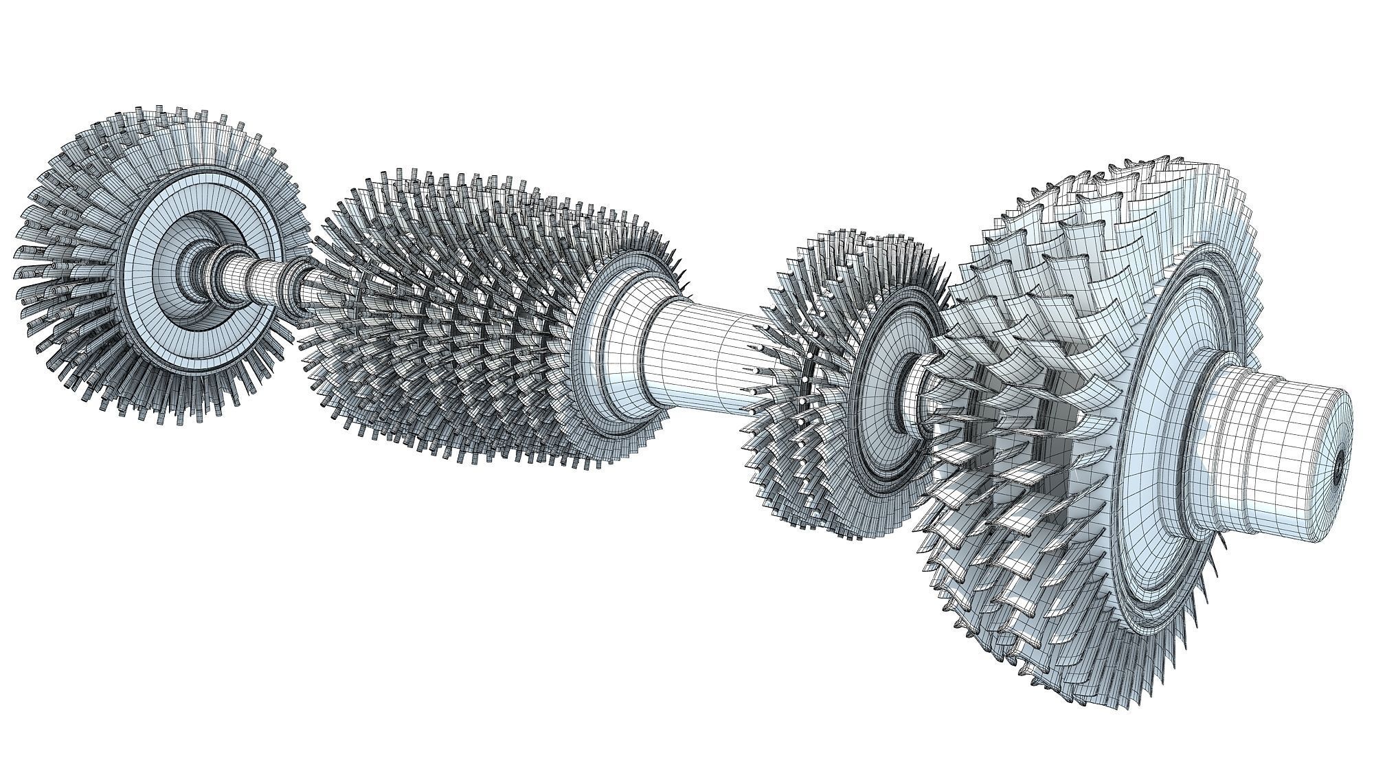 Aircraft Turbine 3D model_11