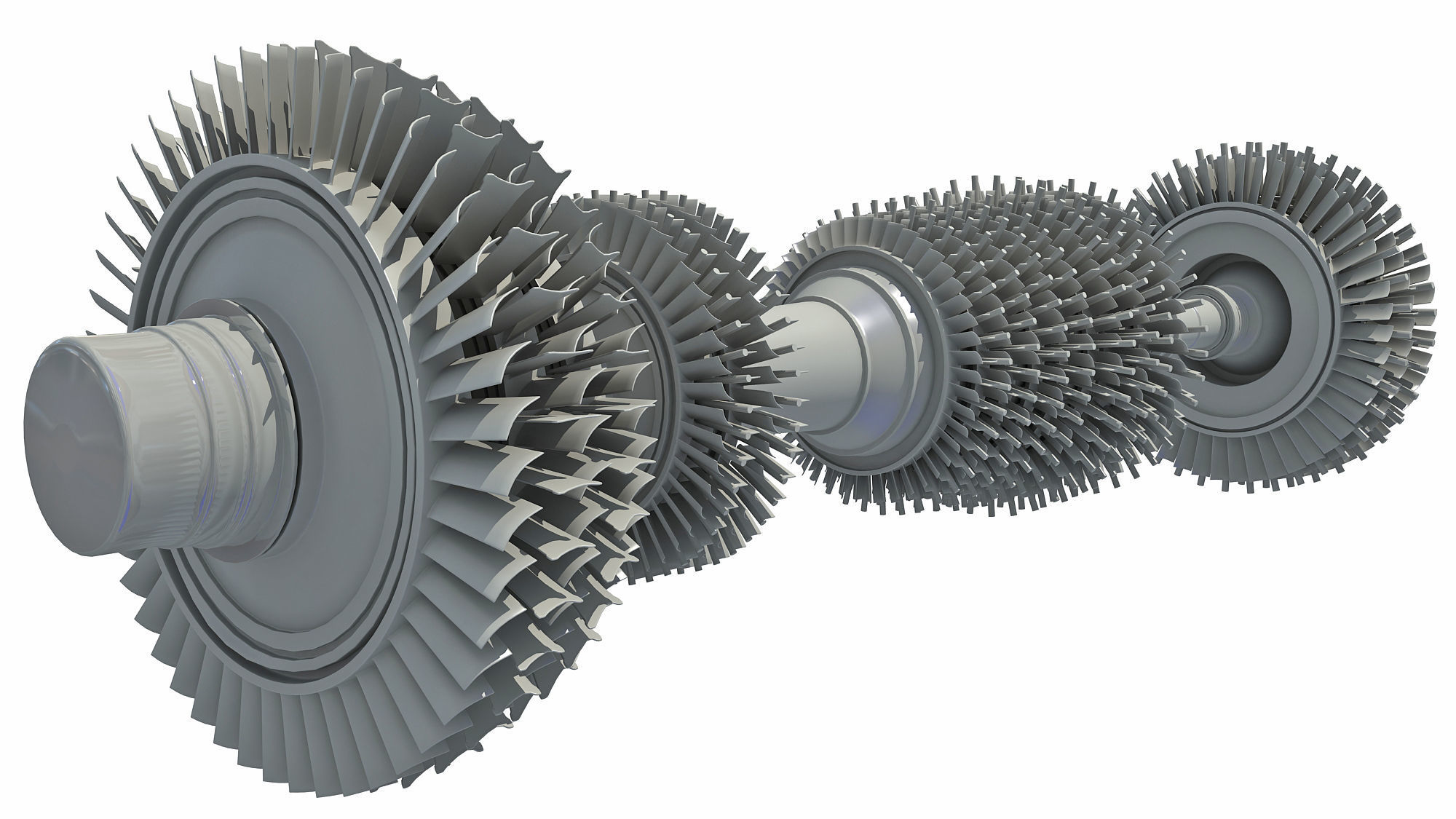 Aircraft Turbine 3D model_4