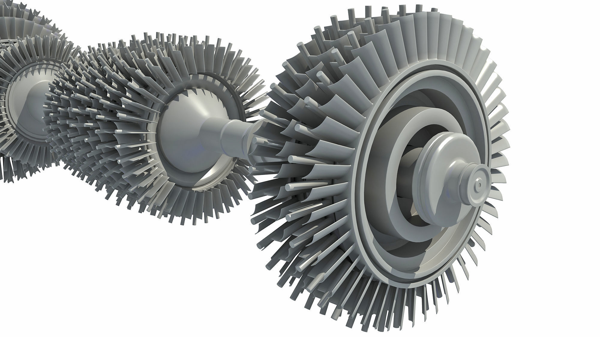 Aircraft Turbine 3D model_7