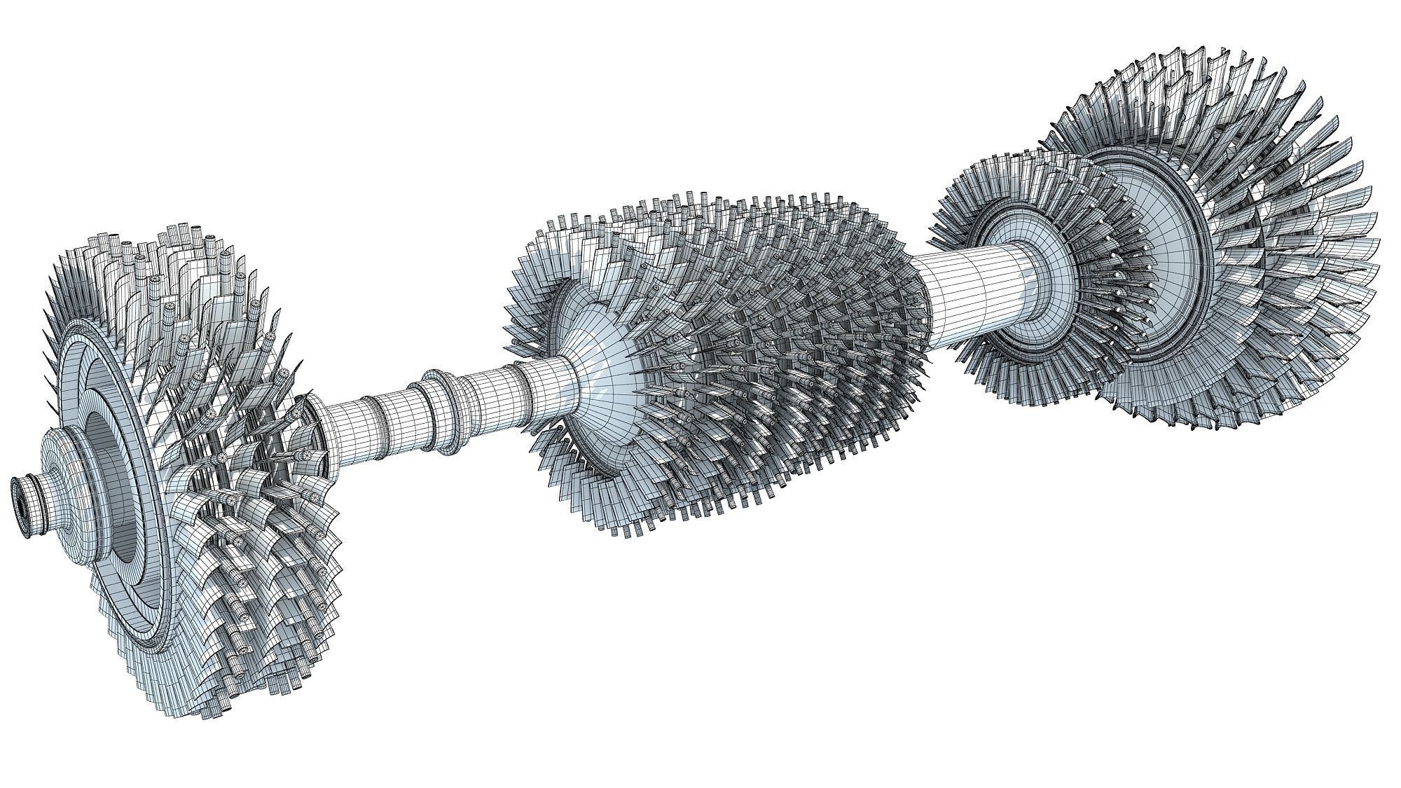 Aircraft Turbine 3D model_10