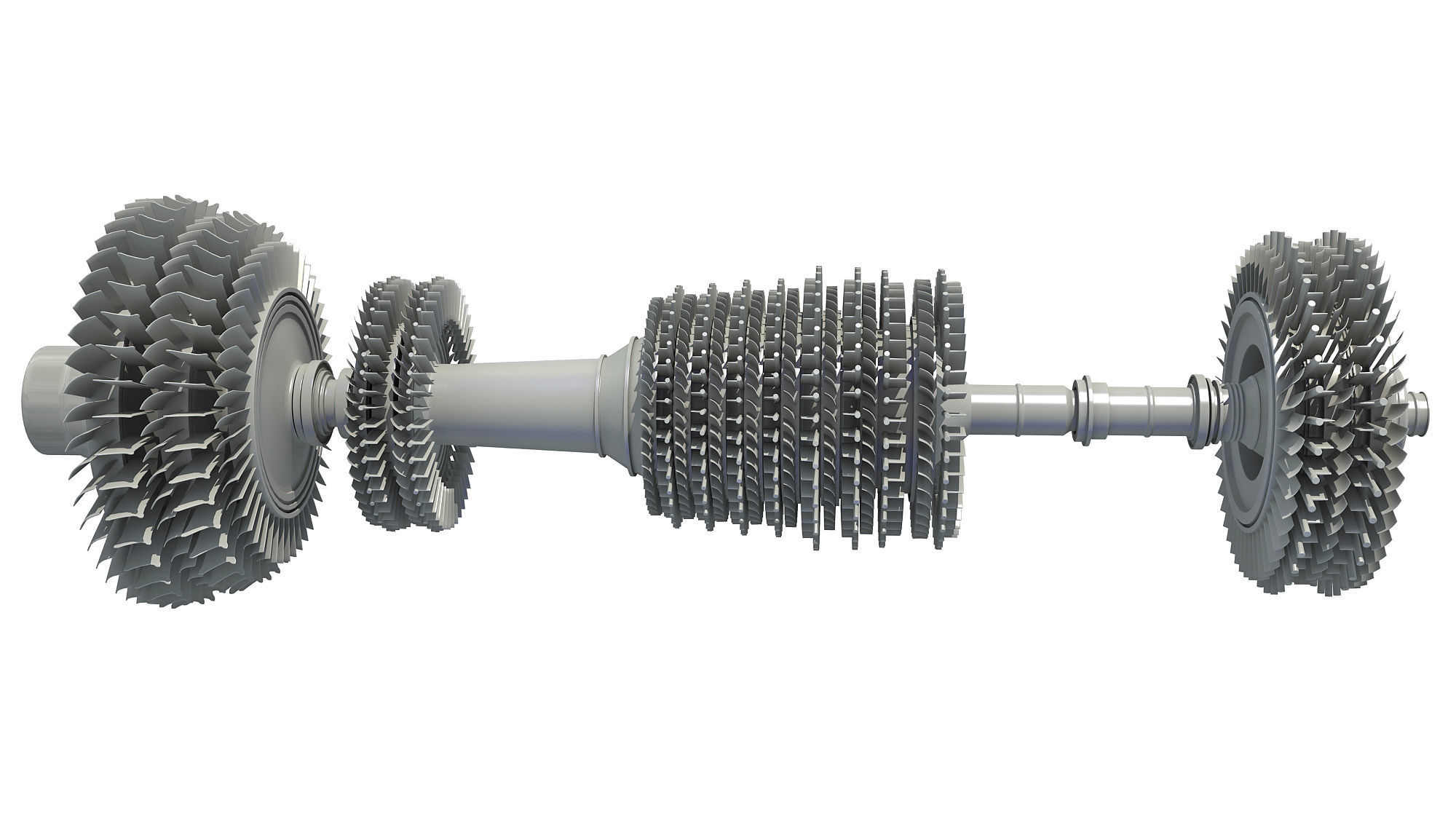 Aircraft Turbine 3D model_5