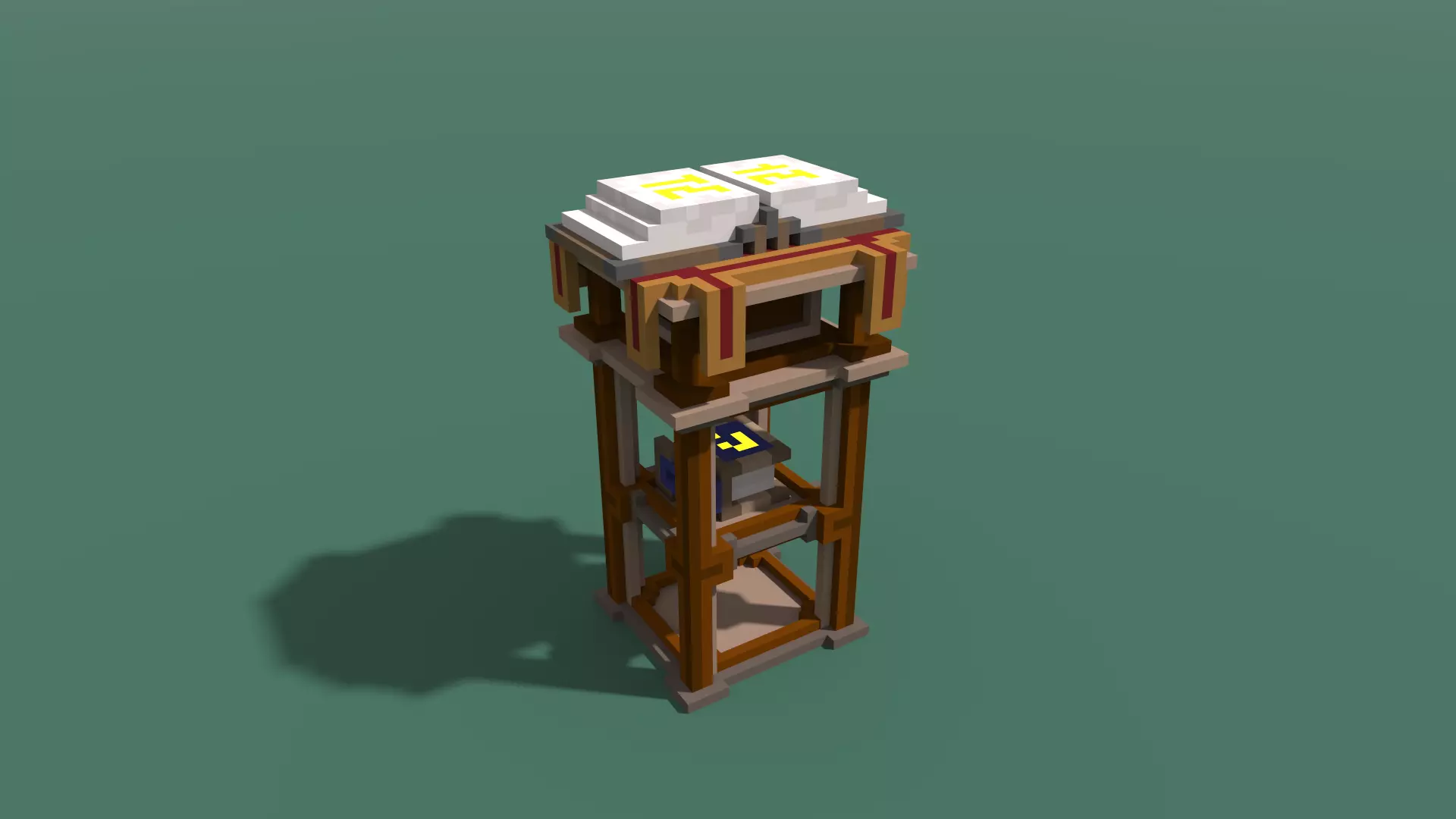 Stand Voxel  Low-poly 3D model_0