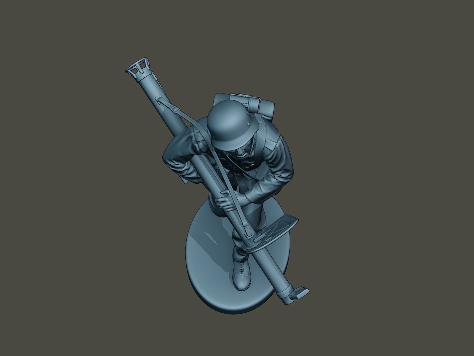 German soldier ww2 run G4 3D print model_13