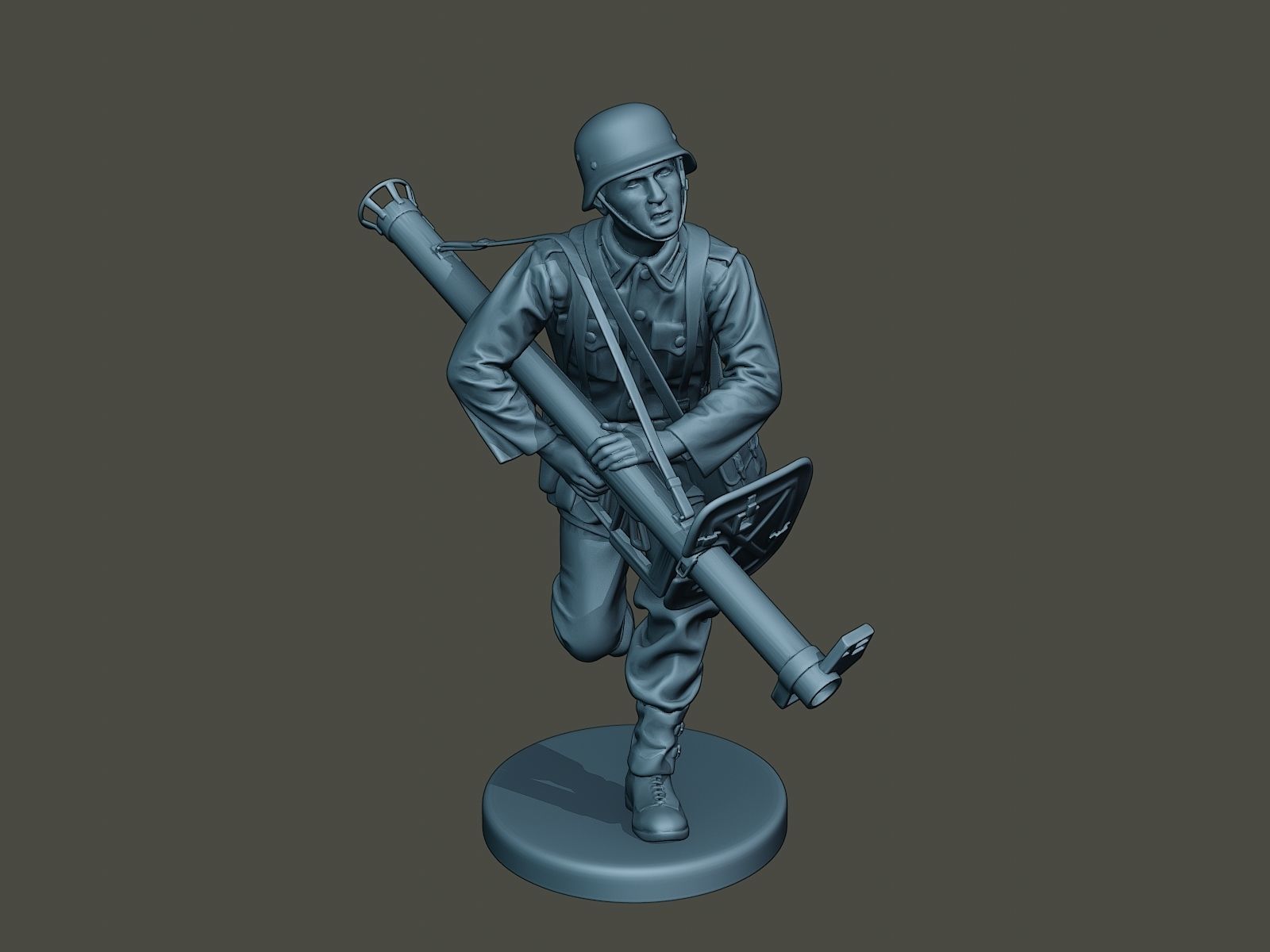 German soldier ww2 run G4 3D print model_10