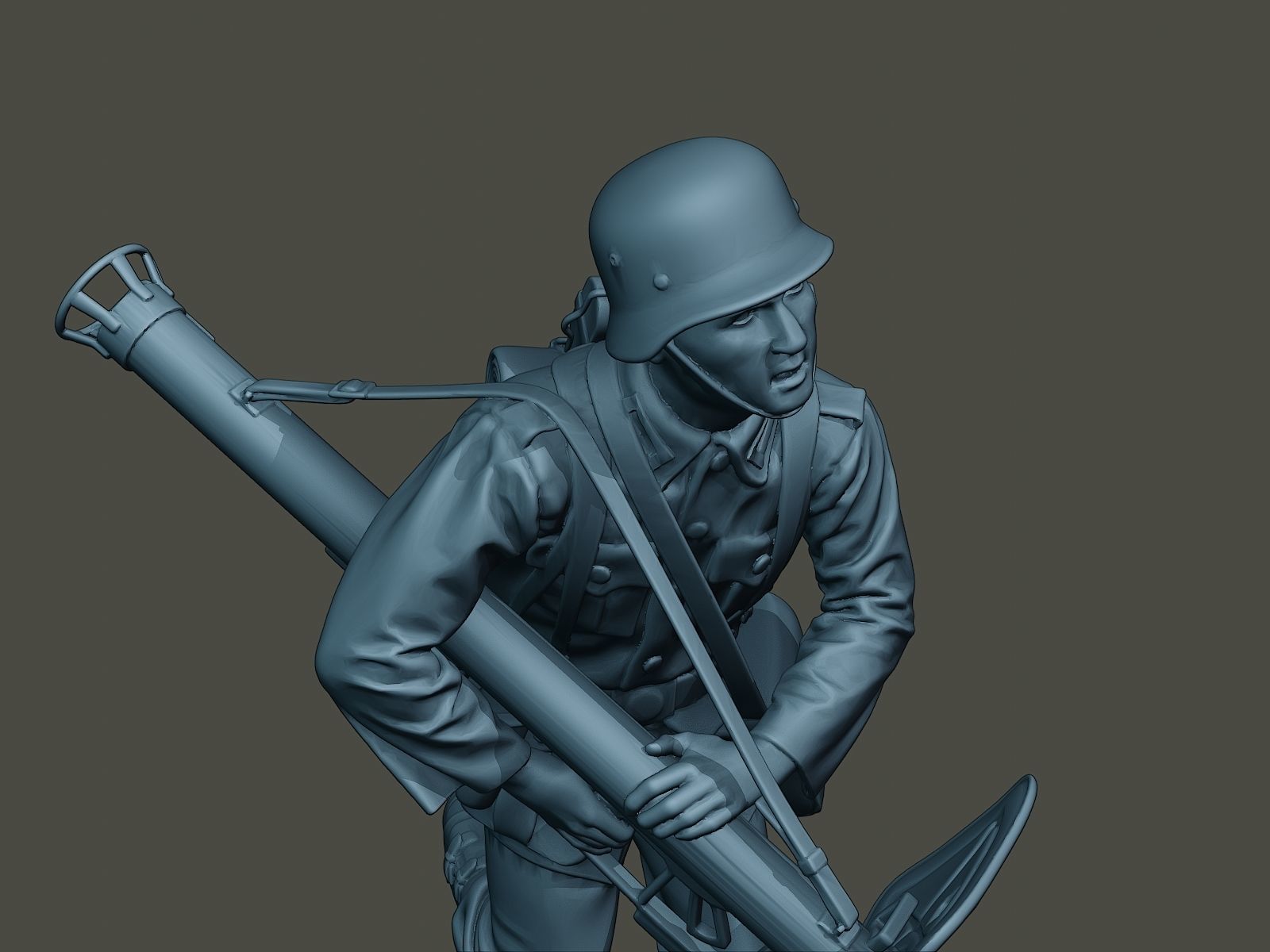 German soldier ww2 run G4 3D print model_18