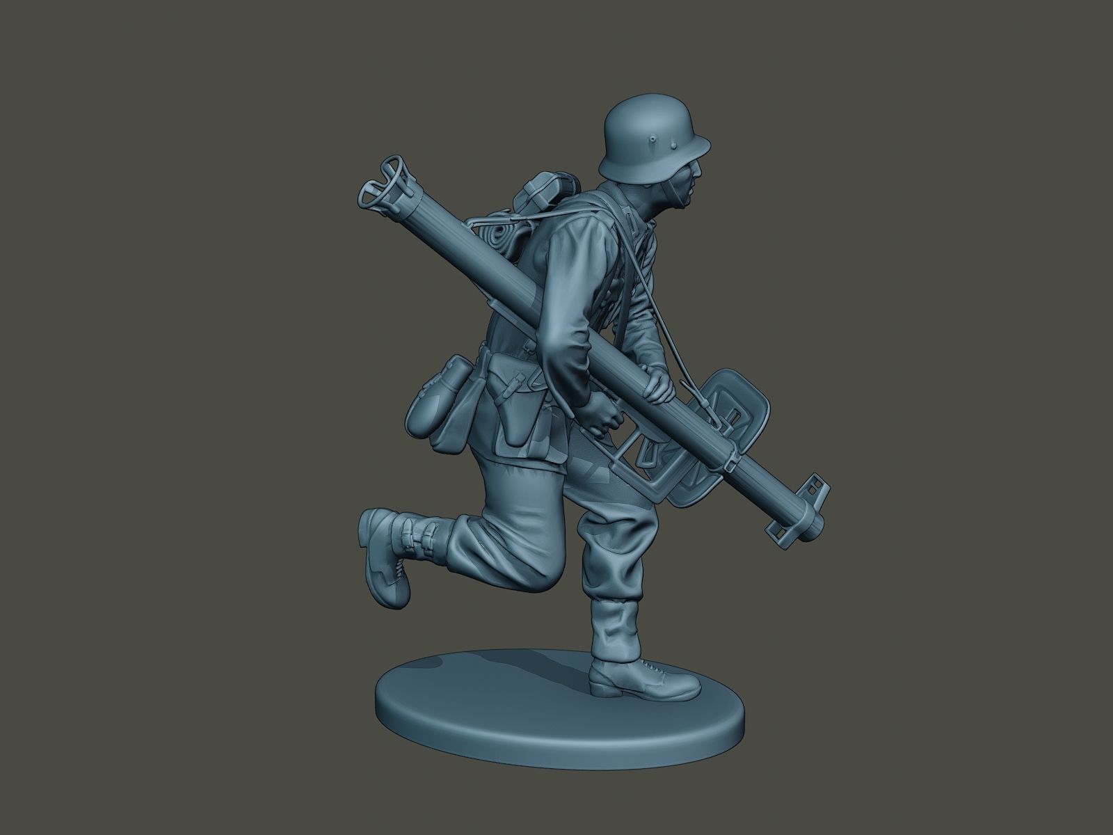 German soldier ww2 run G4 3D print model_8