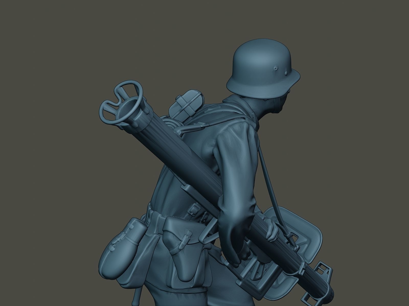 German soldier ww2 run G4 3D print model_19
