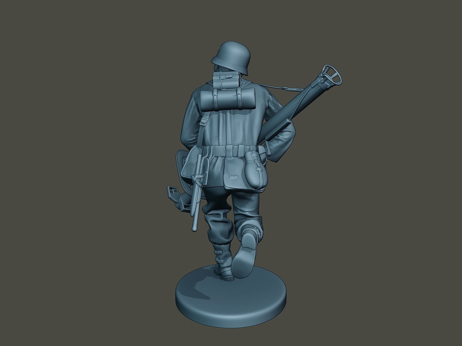German soldier ww2 run G4 3D print model_5
