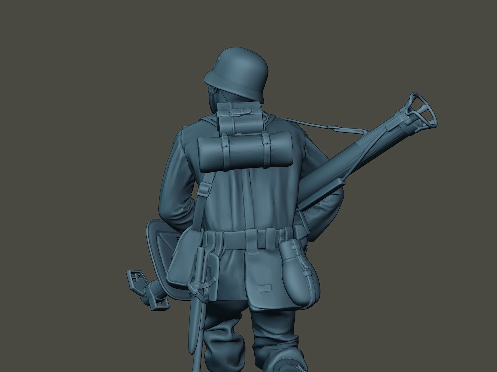 German soldier ww2 run G4 3D print model_20