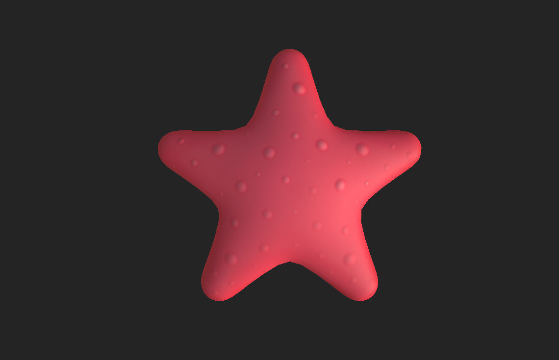 Starfish star shaped toy 3D model_7