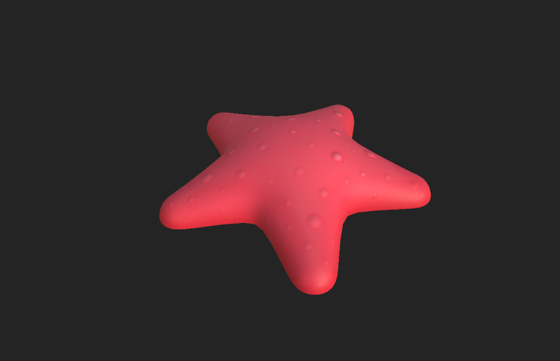 Starfish star shaped toy 3D model_4
