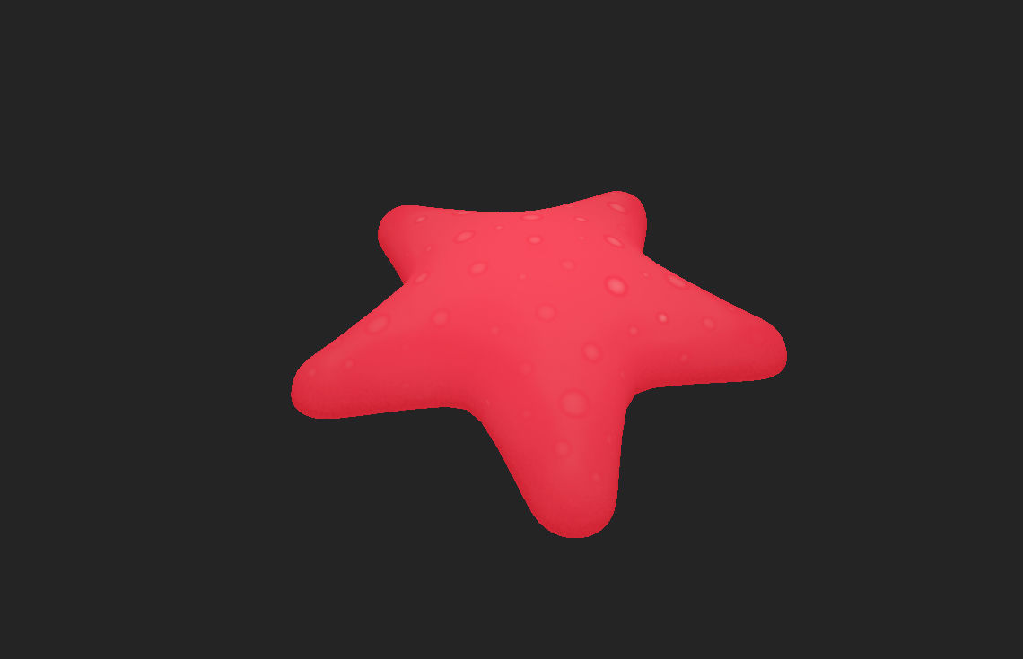 Starfish star shaped toy 3D model_5