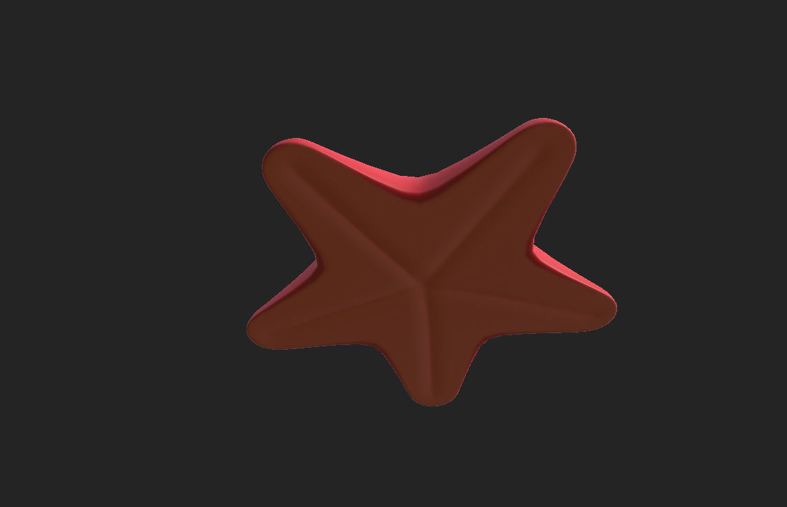 Starfish star shaped toy 3D model_9