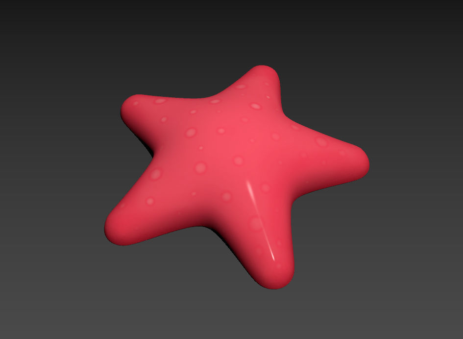 Starfish star shaped toy 3D model_10