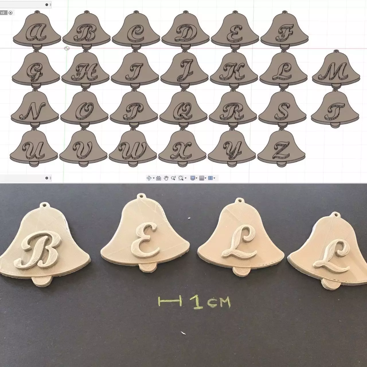 BELL EASTER 3d letters STL file 3D print model