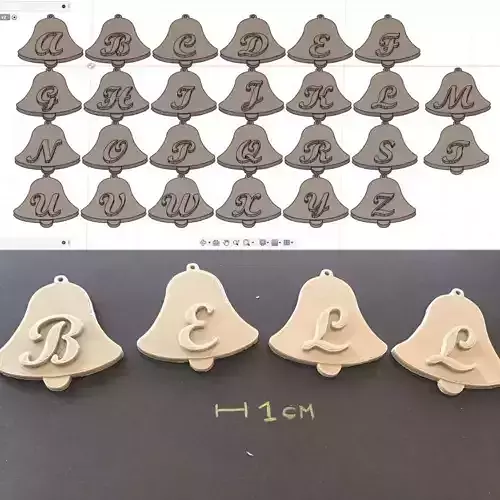 BELL EASTER 3d letters STL file