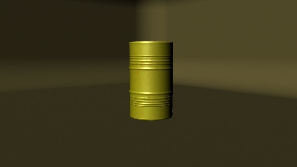 Metallic Barrels Low-poly 3D model_17