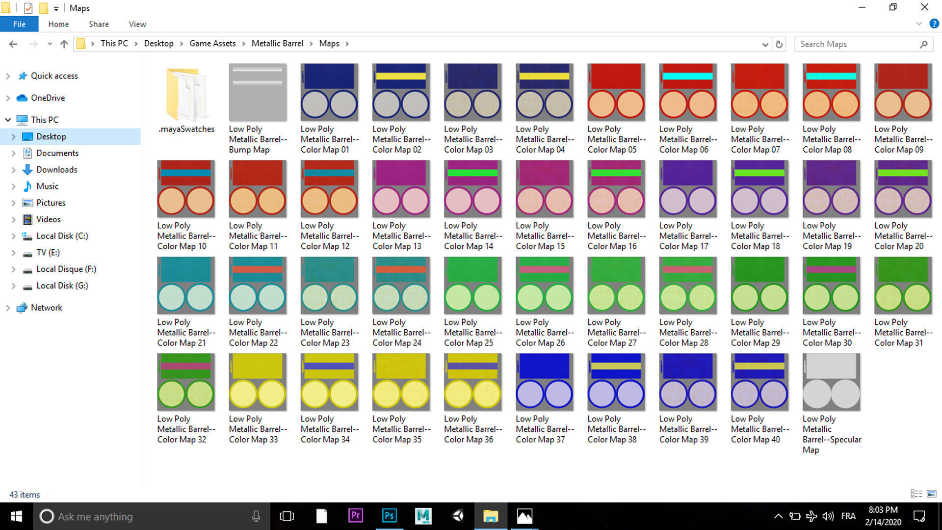 Metallic Barrels Low-poly 3D model_18