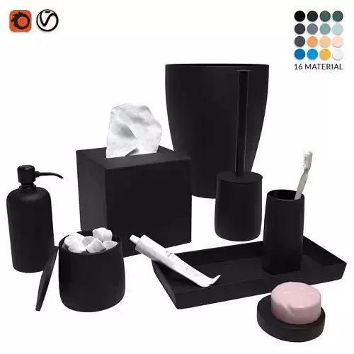 bathroom accessories 3D model
