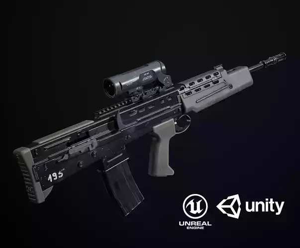 L85A2 - SA80 Variants Low-poly 3D model